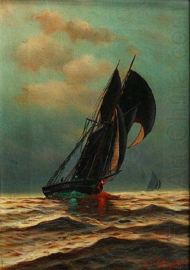 Richard Dey De Ribcowsky Twilight Seascape china oil painting image